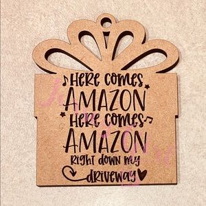 Here comes amazon lyric funny Christmas ornament
